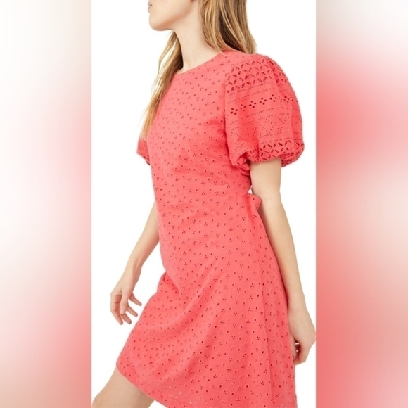 NWT Free People Puff Sleeve Eyelet Dress Size Large - Picture 5 of 10